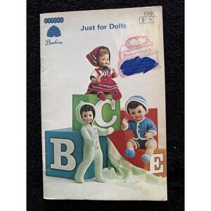 Vintage Patons Beehive Just for Dolls Knitting Pattern Book No. 139 Doll Clothes